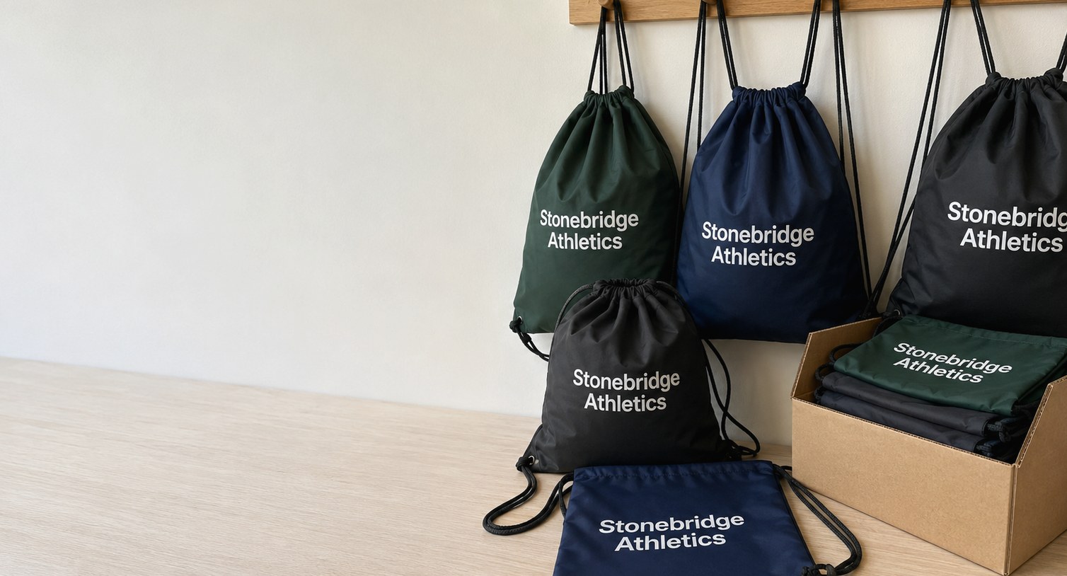 Custom printed drawstring backpacks with logo