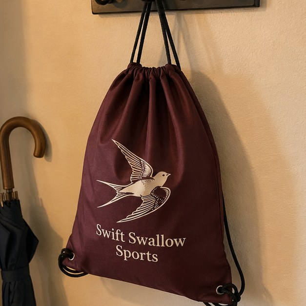 Drawstring backpacks with logo — customer photo